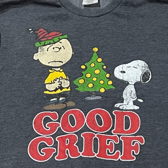 Good Grief Christmas Charlie Brown and Snoopy Ugly Party Crewneck Sweatshirt - Picture 2 of 6